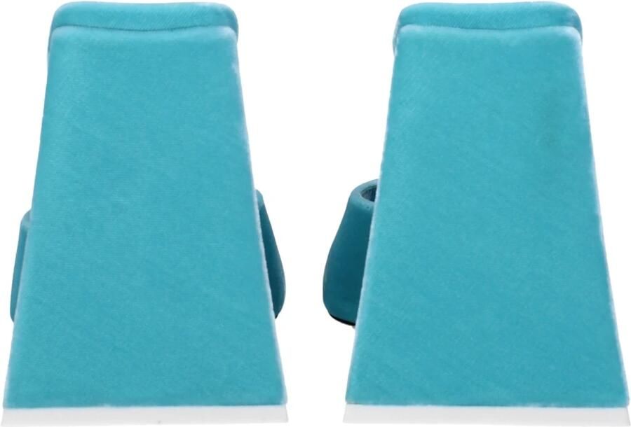 The Attico Blauwe Velvet Hoge Hak Sandaal