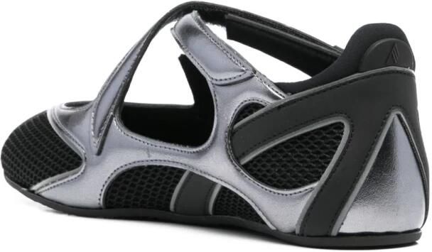 The Attico Zwarte Zijde & Nylon Platte Schoenen - Foto 2
