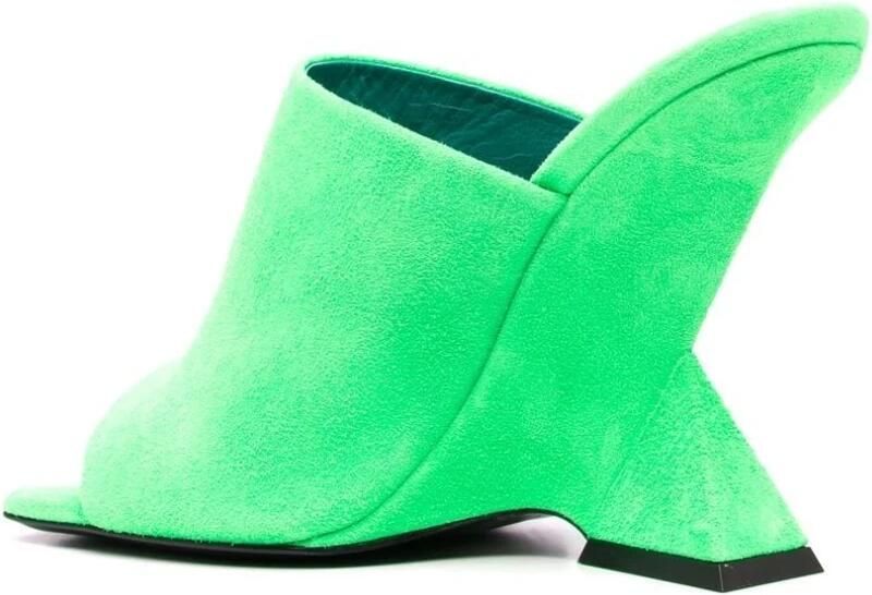 The Attico Groene Square-Toe Mules - Foto 2