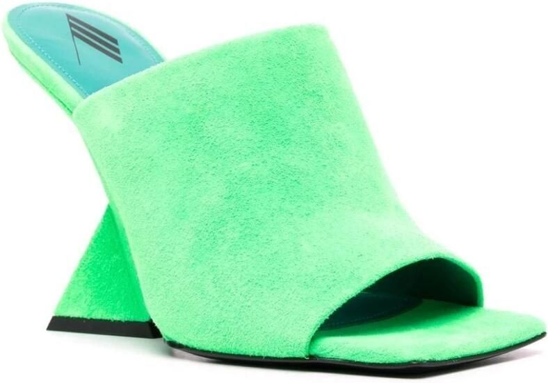The Attico Groene Square-Toe Mules - Foto 3