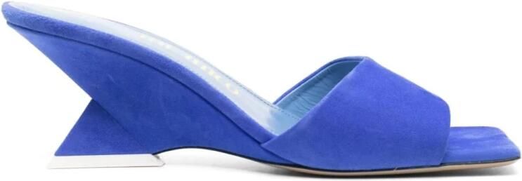 The Attico Hoge hakken cheope mule 60mm blue in blauw
