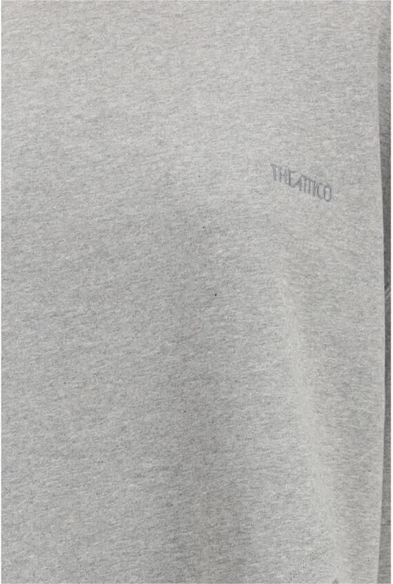 The Attico Katoenen sweatshirt met geribbelde boorden en ronde hals - Foto 2