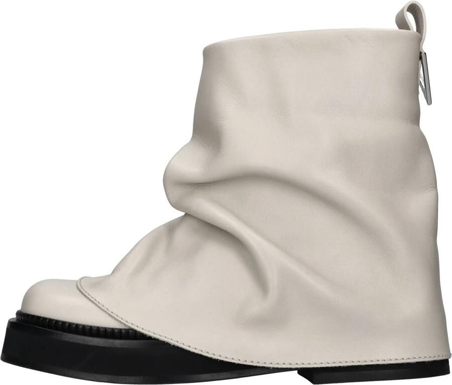 The Attico Roomwit Leren Vierkante Neus Schoenen