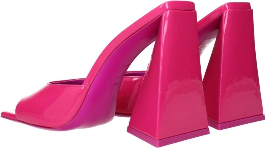 The Attico Fuchsia Leren Plateau Sandalen - Foto 4