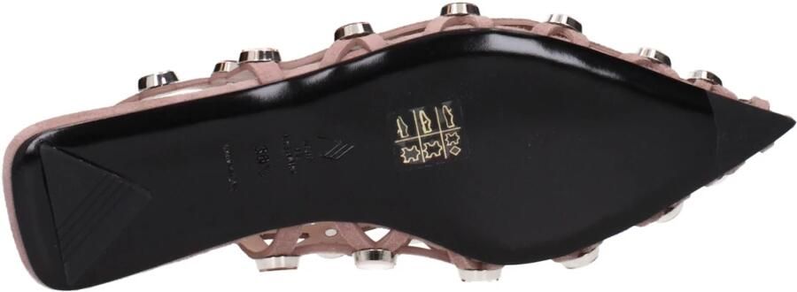 The Attico Grid ballerina's met parelversieringen Beige Dames - Foto 3