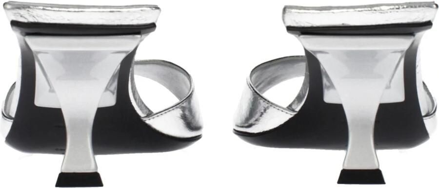 The Attico Grijze Leren Sandaal in Zilver - Foto 2