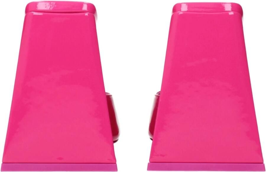 The Attico Fuchsia Leren Plateau Sandalen