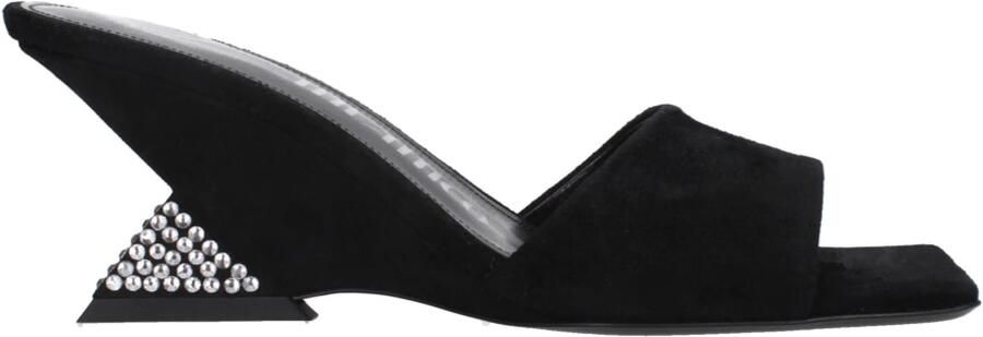 The Attico Zwarte Leren Sleehak Sandalen - Foto 3