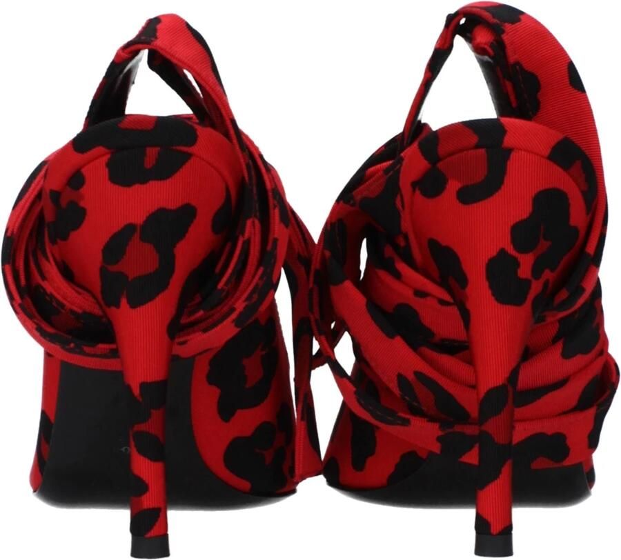 The Attico Rode Stoffen Hoge Hakken Pumps