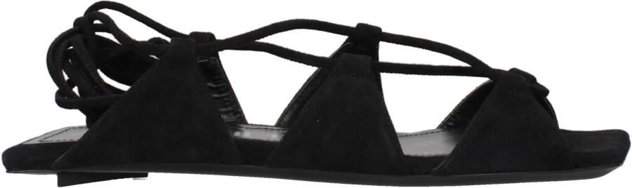 The Attico Sandalen "Cross Sandals" – Black in zwart - Foto 3