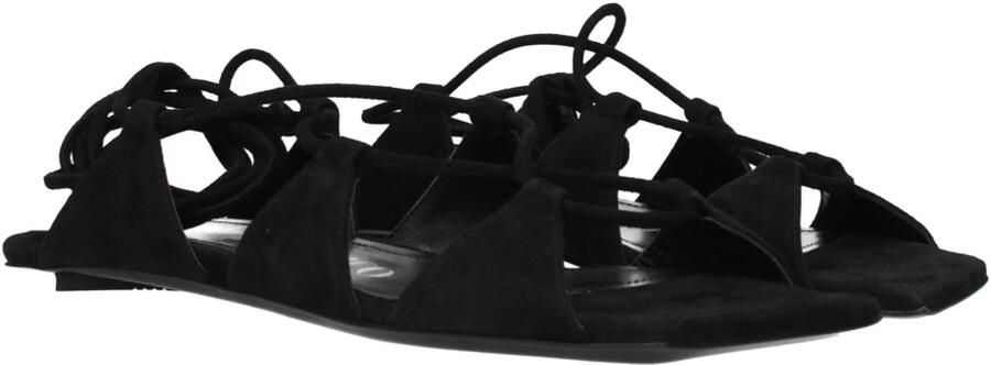 The Attico Sandalen "Cross Sandals" – Black in zwart - Foto 3