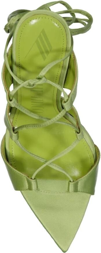 The Attico Groene Satijnen Vetersandalen - Foto 2