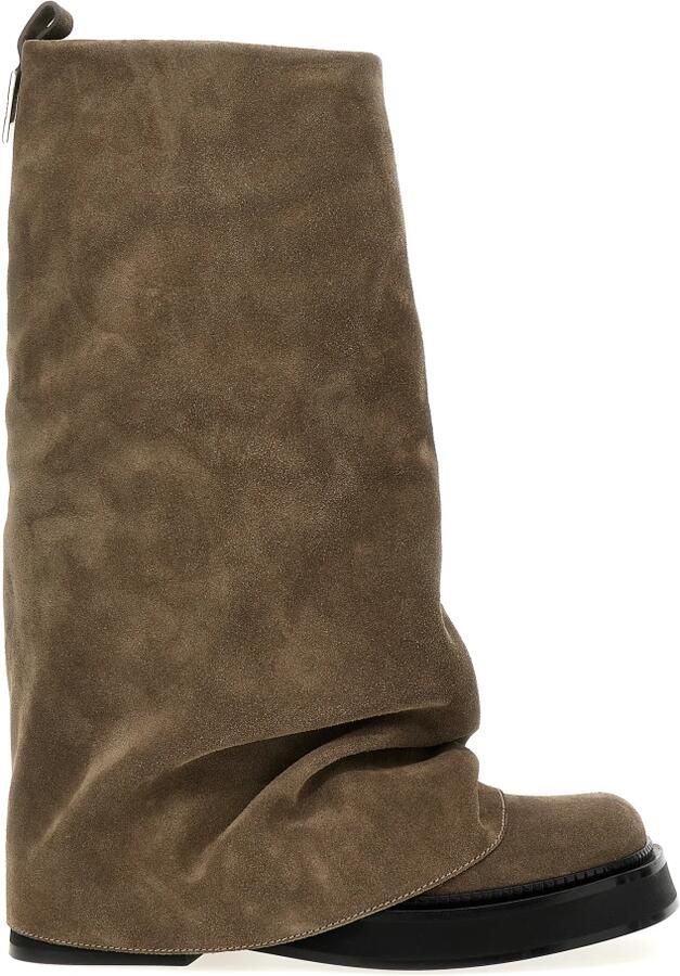 The Attico Taupe Combat Boot Italiaanse Crosta Stijl - Foto 3