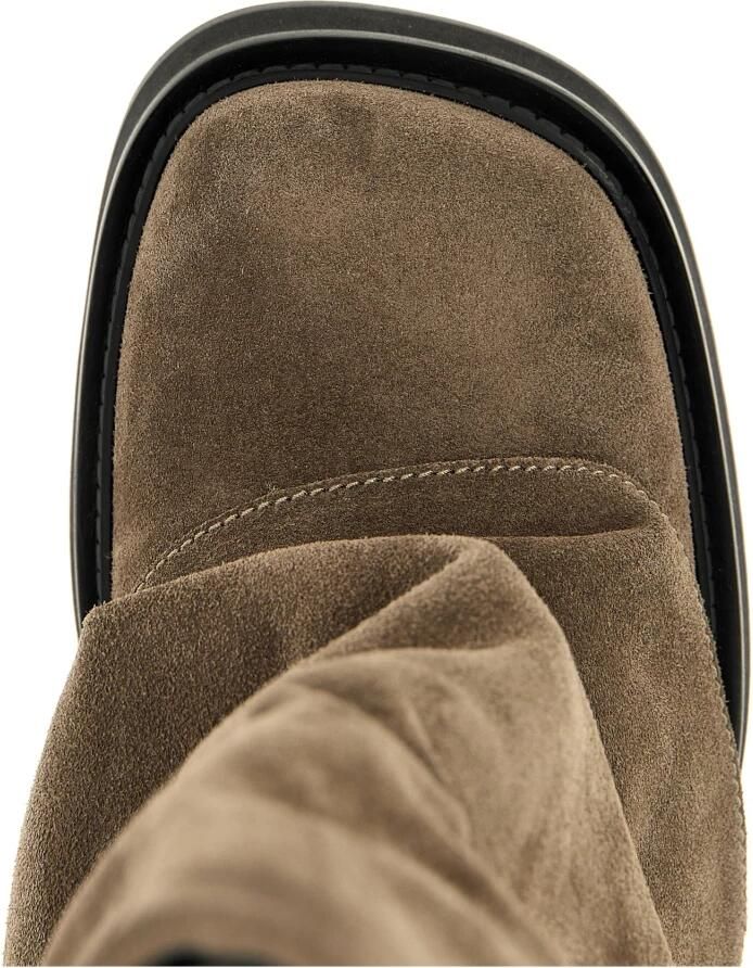 The Attico Taupe Combat Boot Italiaanse Crosta Stijl - Foto 2