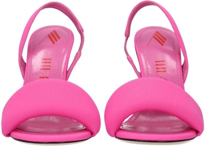 The Attico Roze Leren Open Teen Sandalen