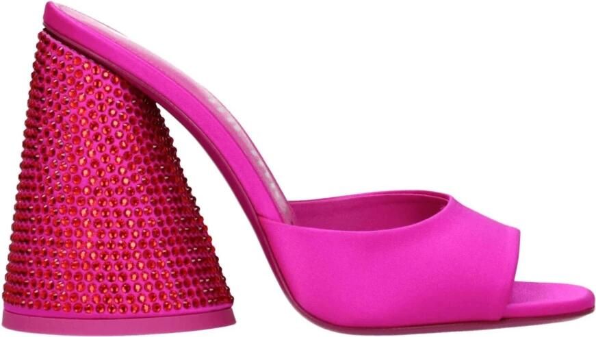 The Attico Satijnen Sandalen met Plateauzool