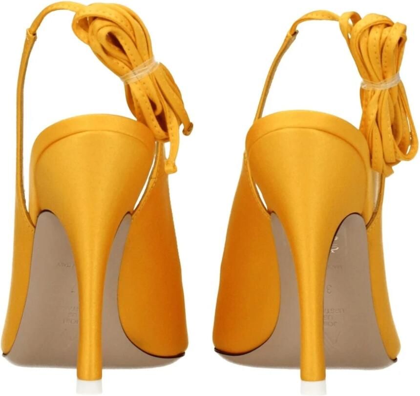 The Attico Oranje Satijnen Sandaal Hoge Hak