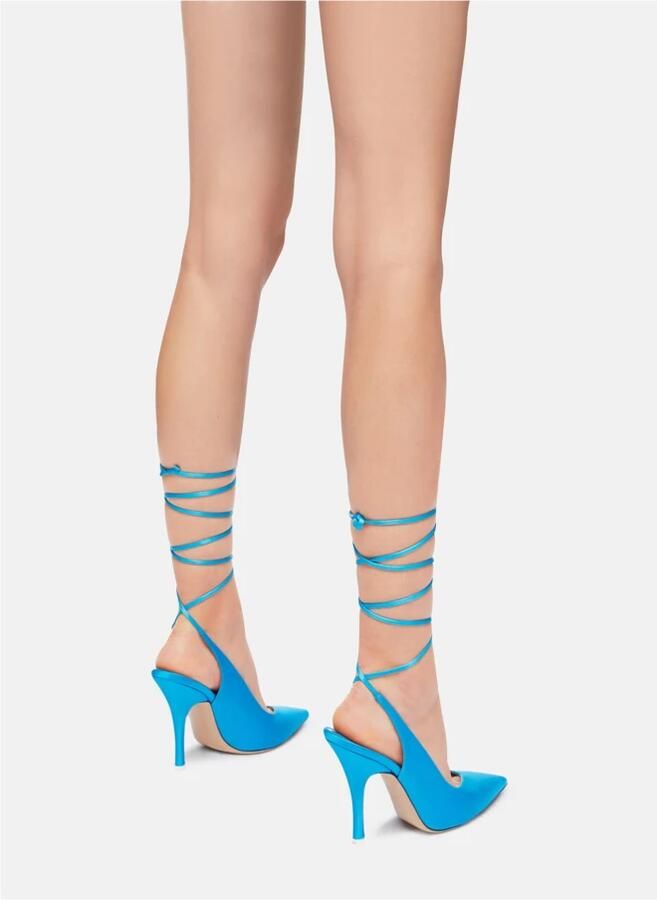 The Attico 014 Turquoise Venus Slingback Pumps Blue Dames