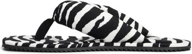 The Attico Zwarte Zebraprint Teenslippers - Foto 4