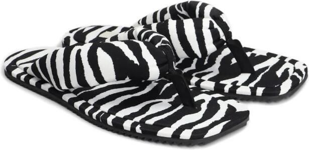 The Attico Zwarte Zebraprint Teenslippers - Foto 2