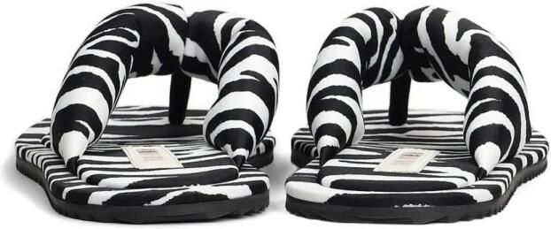 The Attico Zwarte Zebraprint Teenslippers - Foto 3
