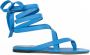 The Attico Turquoise Vetersluiting String Sandaal - Thumbnail 1