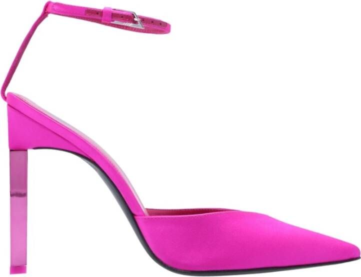 The Attico Fuchsia Perine Satijnen Pumps met Hoge Stiletto Hak Roze Dames