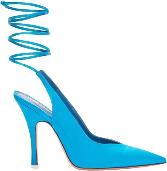 The Attico 014 Turquoise Venus Slingback Pumps Blue Dames