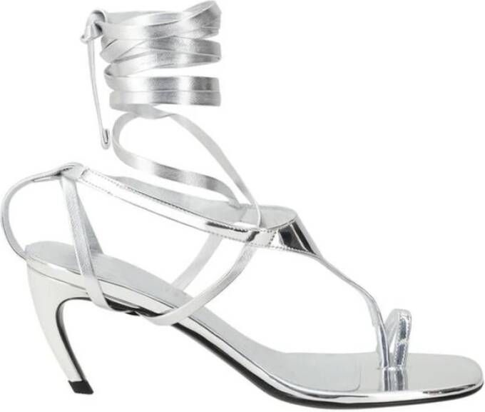 The Attico Vierkante Teen Flip-Flop Sandalen met Sculpturale Hak