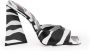 The Attico Zebra-geprint Leren Devon Mules Multicolor Dames - Thumbnail 1