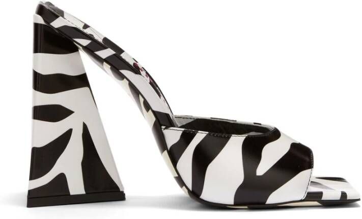 The Attico Devon Zebraprint Sandalen Brown Dames
