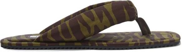 The Attico Zebra Print Platte Teenslippers