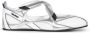 The Attico Zilveren Platte Schoenen met Kruisbanden - Thumbnail 1