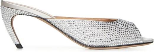 The Attico Zilveren Sandalen met 65mm Hak