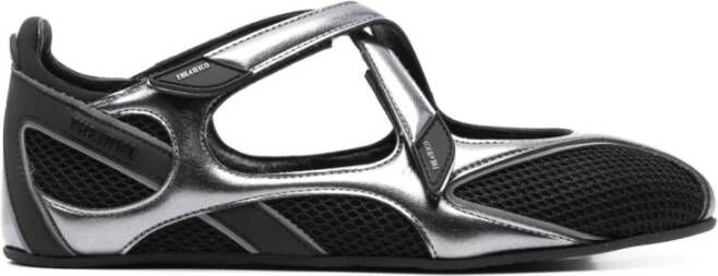 The Attico Low-Top Sneakers Nomad Sneakers Black Silver in zwart