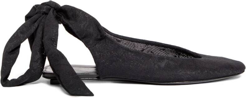 The Attico Zwarte Bloe Kant Ballerina Flat