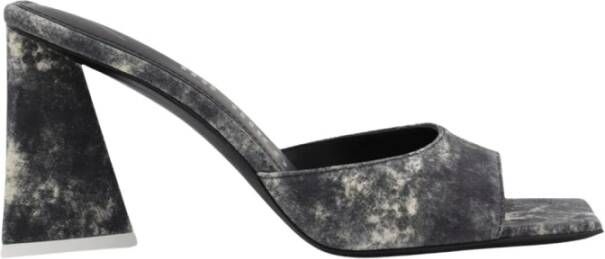 The Attico Zwarte Sandalen met Blokhak