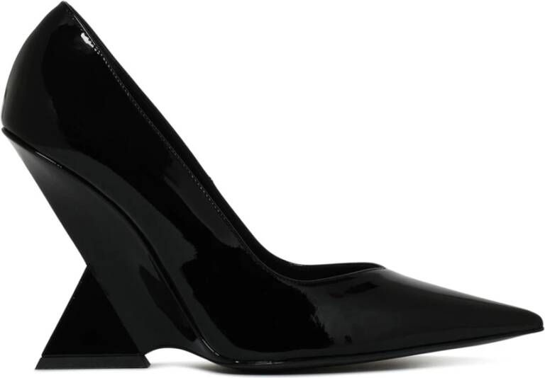 The Attico Zwarte lakpumps met puntige neus en wig Zwart Dames