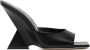 The Attico Zwarte Leren Sandalen Vintage Verouderingseffect - Thumbnail 1