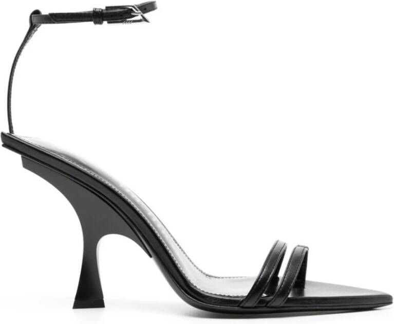 The Attico Zwarte Sandalen Ester Mismatch Stijl