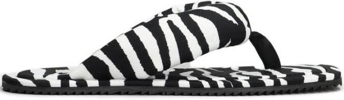 The Attico Zwarte Zebraprint Teenslippers