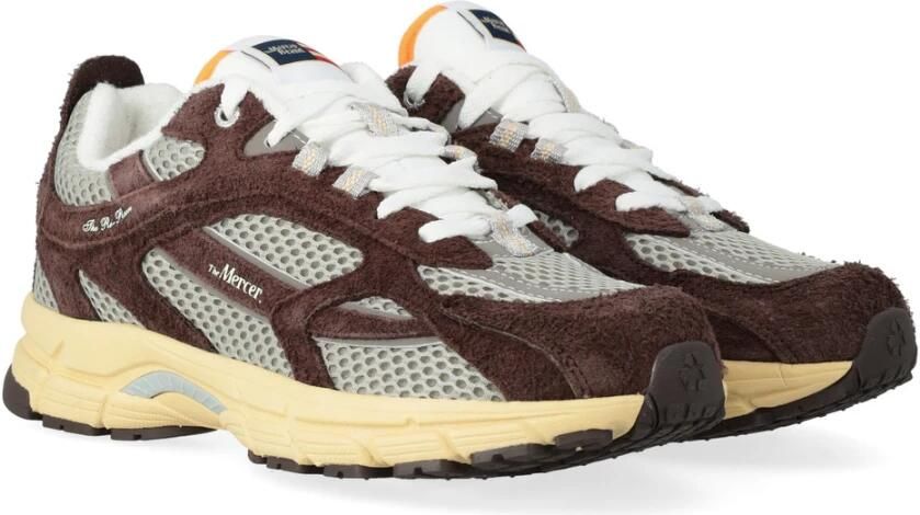 MERCER AMSTERDAM Lage Sneakers The Re-run Americana H Suède Bruin