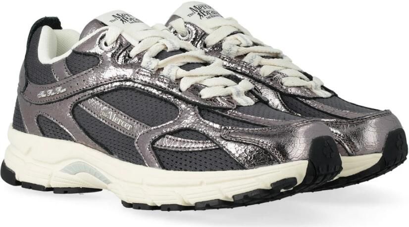 MERCER AMSTERDAM Lage Sneakers Dames The Re-run Cracked Mesh Grijs - Foto 11