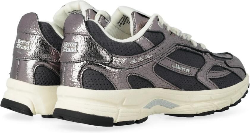 MERCER AMSTERDAM Lage Sneakers Dames The Re-run Cracked Mesh Grijs - Foto 12