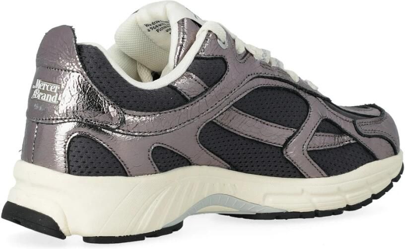 MERCER AMSTERDAM Lage Sneakers Dames The Re-run Cracked Mesh Grijs - Foto 10