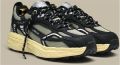 MERCER AMSTERDAM Lage Sneakers The Re-run Max Leatherlook Zwart - Grijs