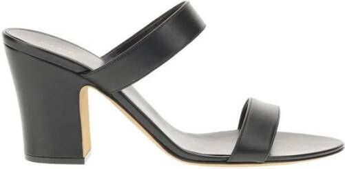 The Row Stijlvolle Leren Blokhak Sandalen
