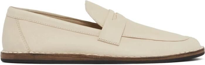 The Row Leren Loafers met Rubberen Zool Beige Dames