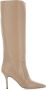 The Seller Beige Leren Kniehoge Pijl Teen Laarzen Beige Dames - Thumbnail 1