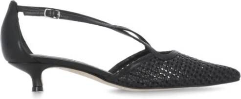 The Seller Zwarte leren pumps met puntige neus